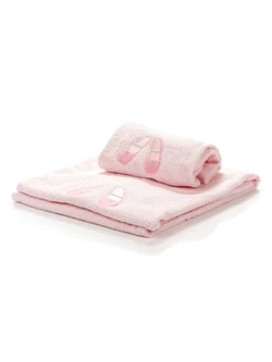 Набор махровых полотенец детский розовый