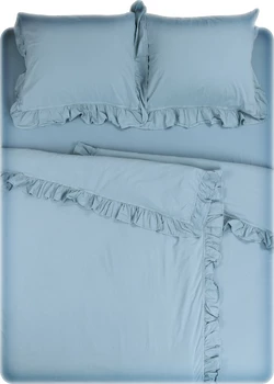 Комплект постельного белья двуспальный голубой