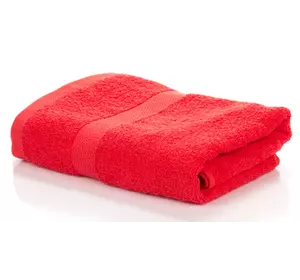 Полотенце махровое  красное 40х70см